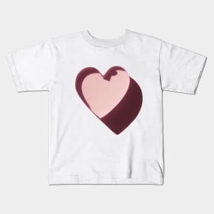 Heart Pastel Pink Shadow Silhouette Anime Style Collection No. 247 Kids T-Shirt